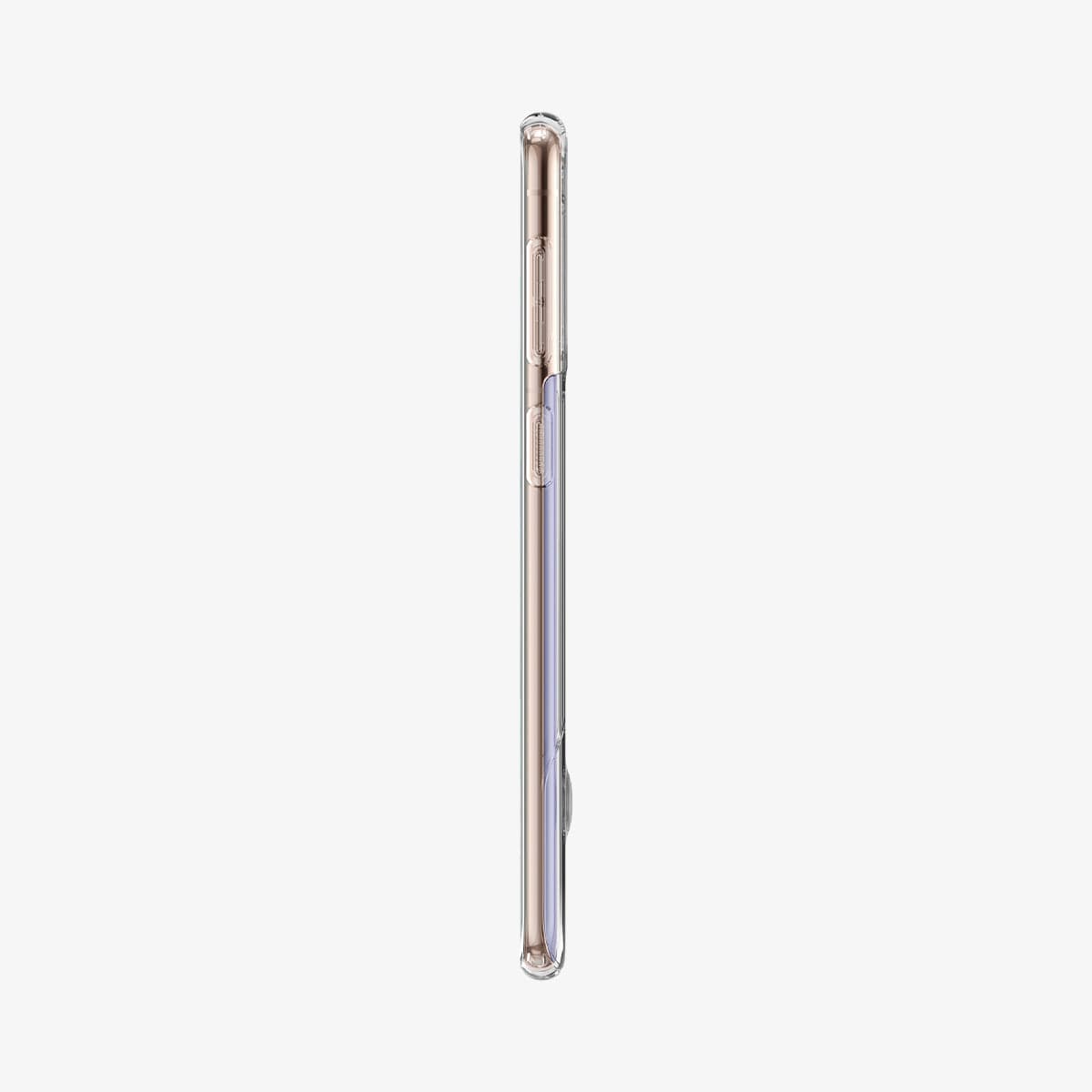 ACS02412 - Galaxy S21 Plus Slim Armor Essential Case in crystal clear showing the side