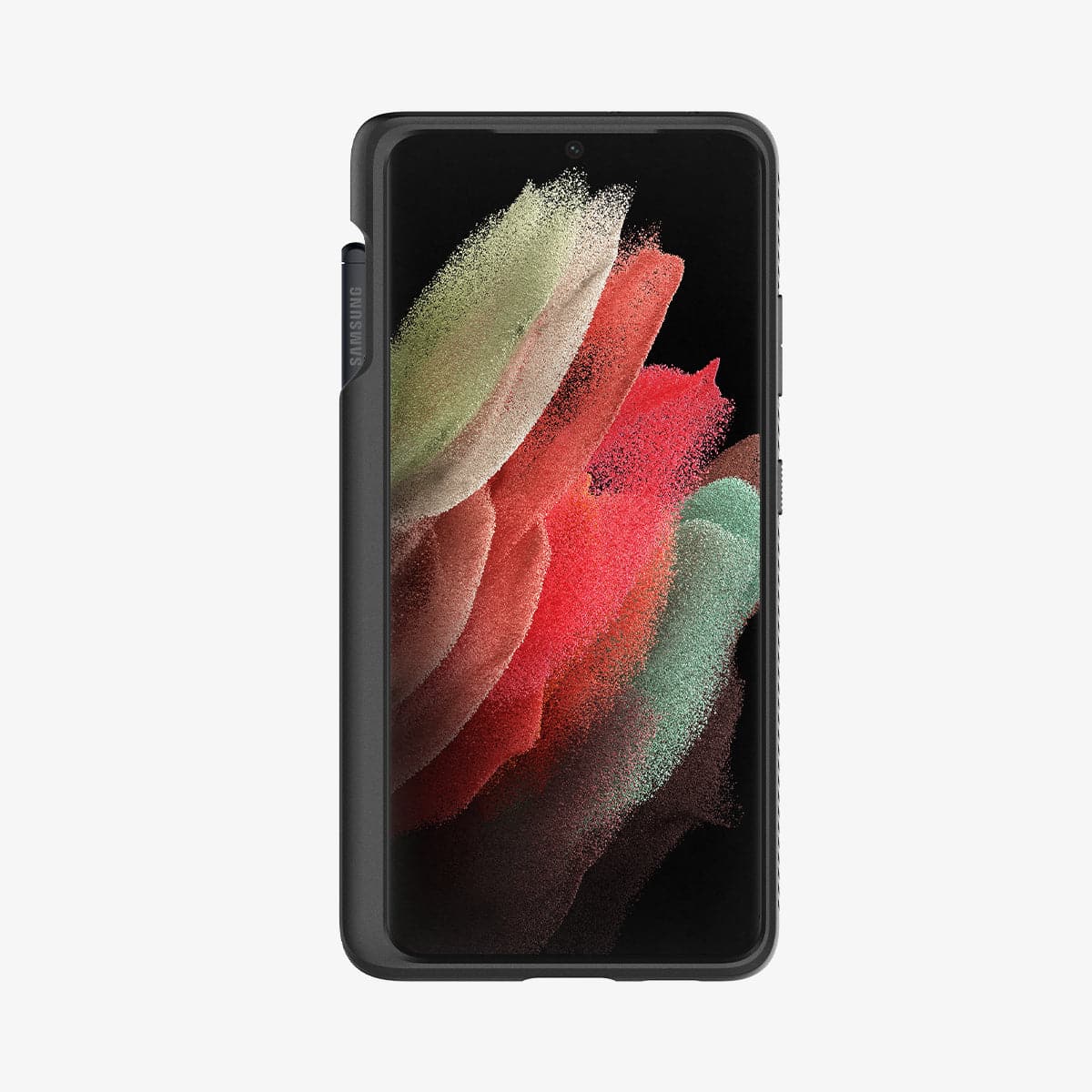 ACS02831 - Galaxy S21 Series Case Liquid Air Pro in matte black showing the front
