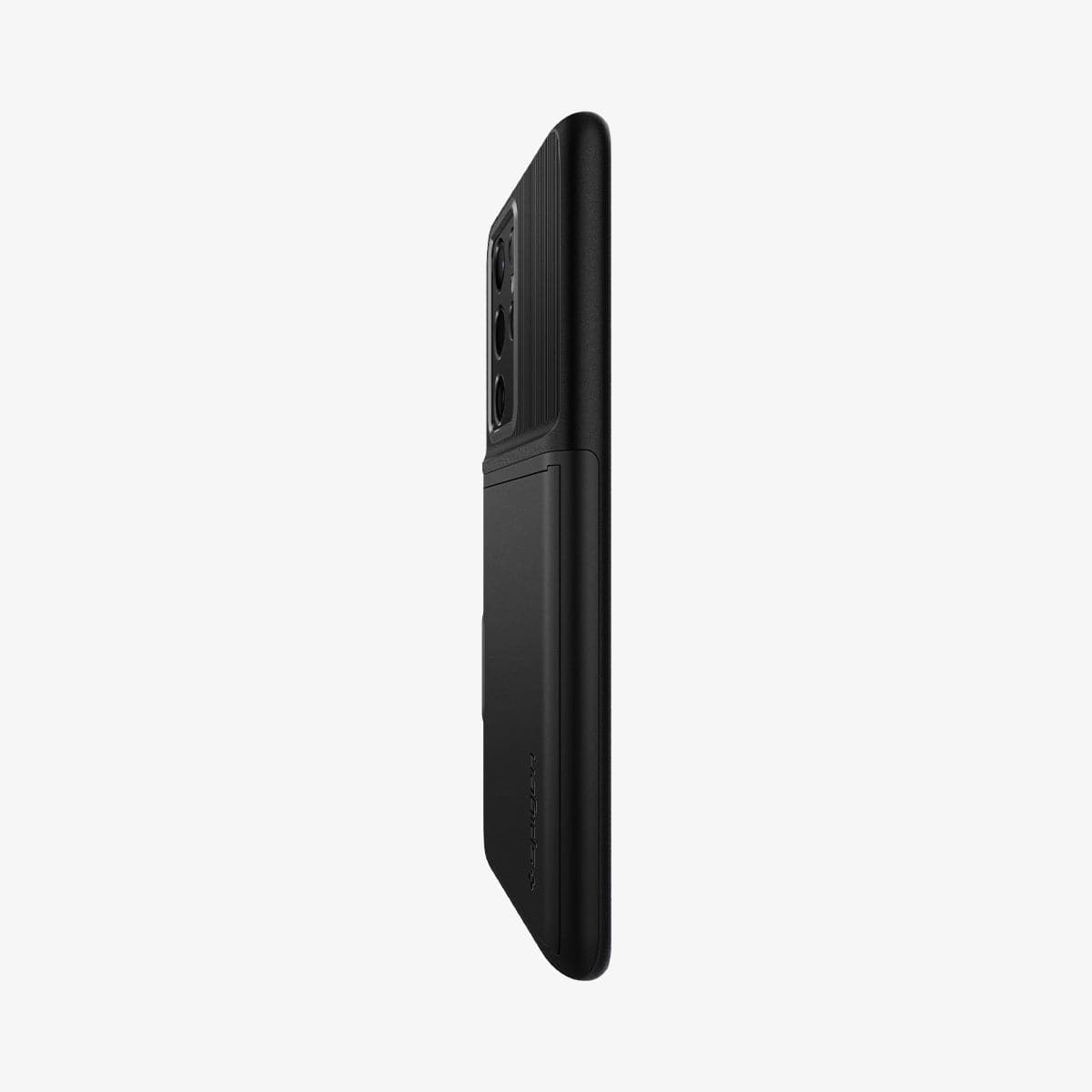 ACS02357 - Galaxy S21 Ultra Slim Armor CS Case in black showing the side and partial back