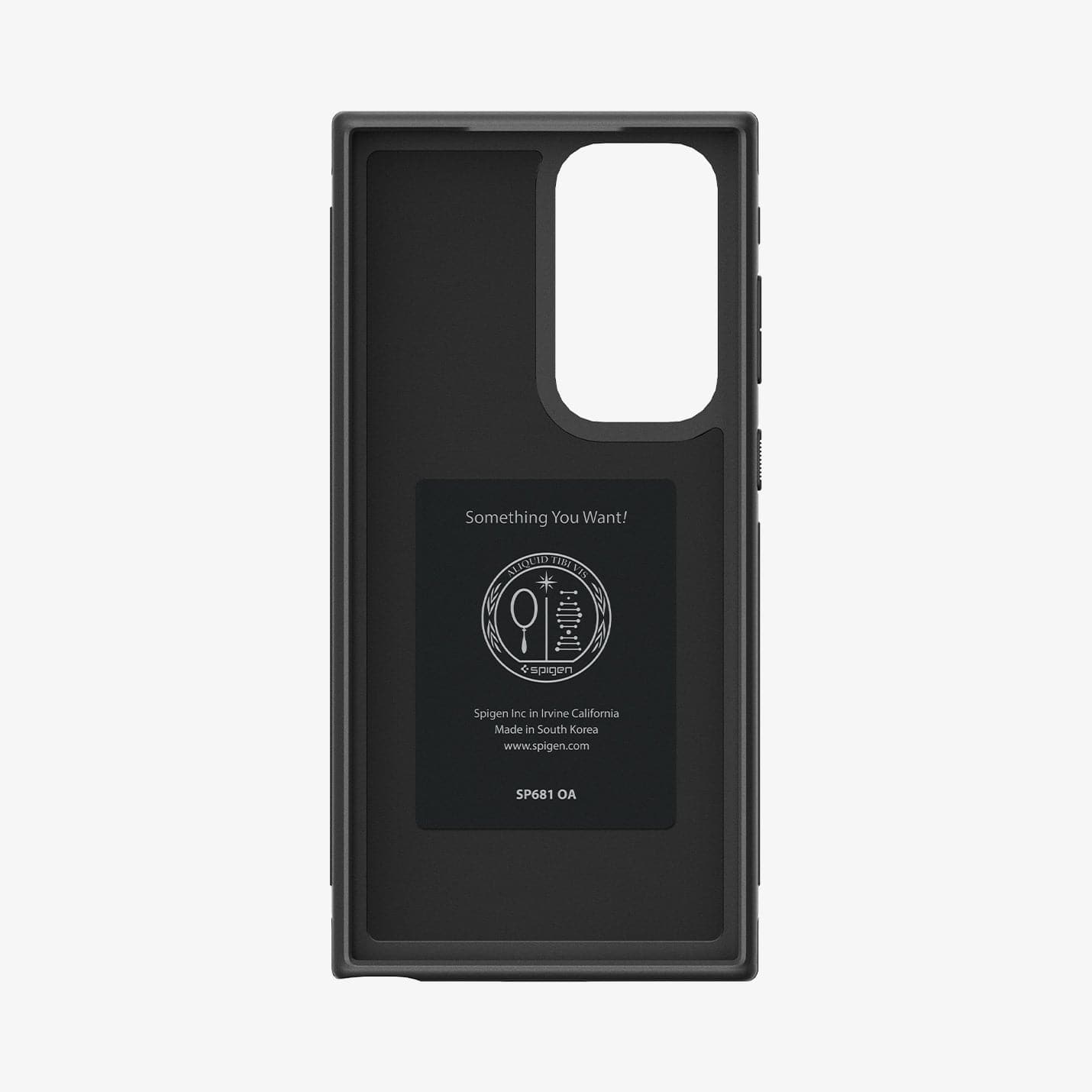 ACS05616 - Galaxy S23 Ultra Case Cryo Armor in matte black showing the inside of case