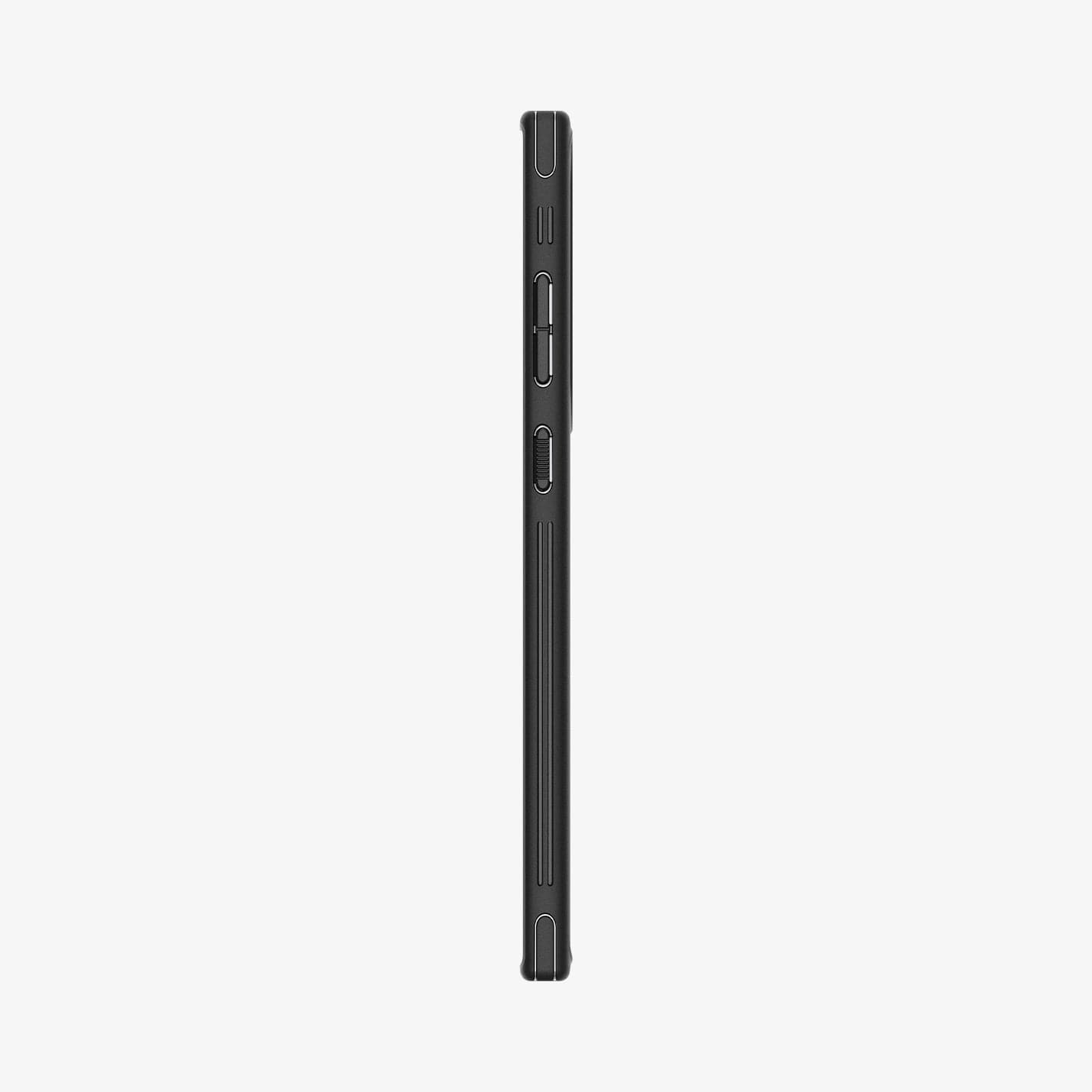 ACS05616 - Galaxy S23 Ultra Case Cryo Armor in matte black showing the side with volume controls