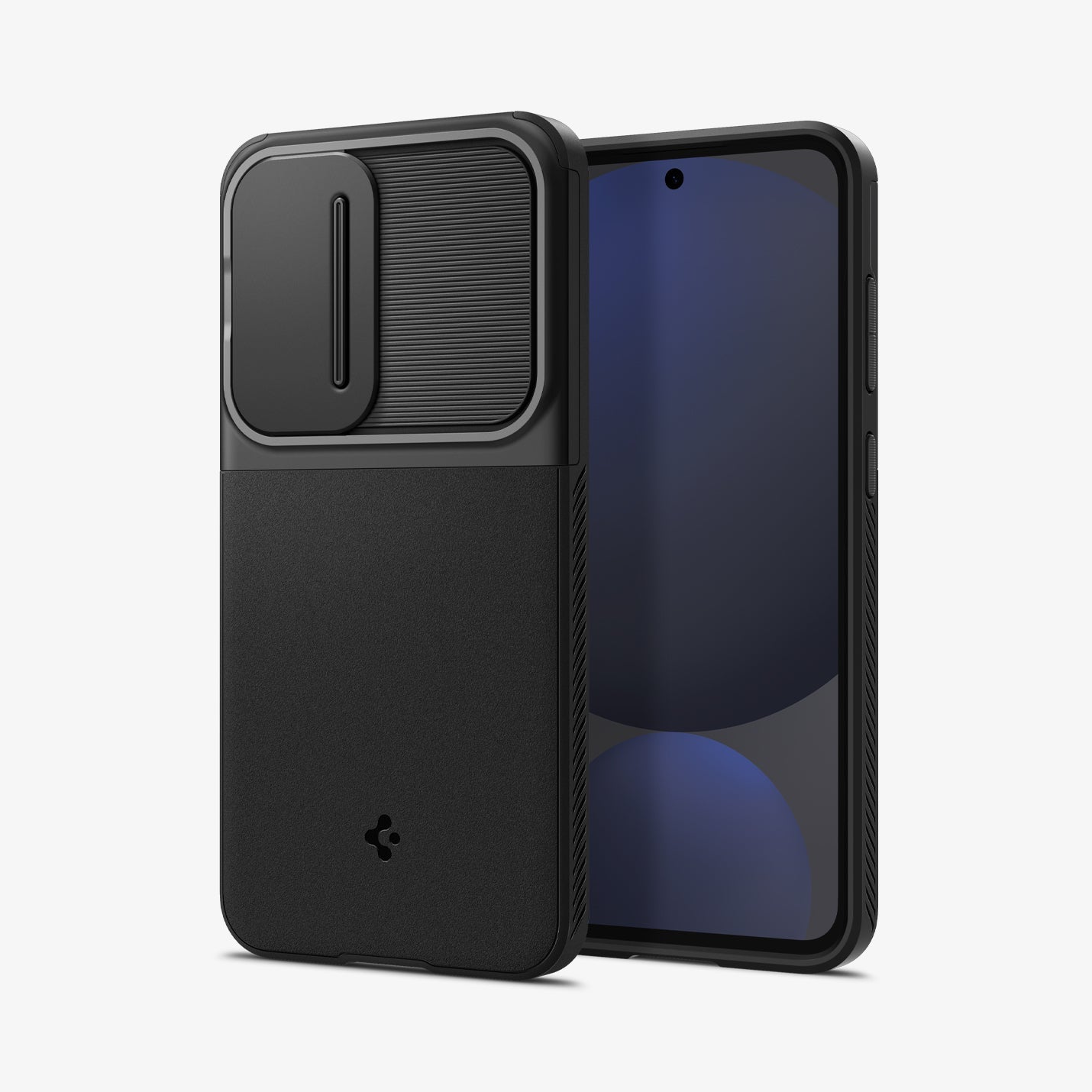 ACS08626 - Galaxy S24 FE Case Optik Armor in Black showing the back, partial front and sides