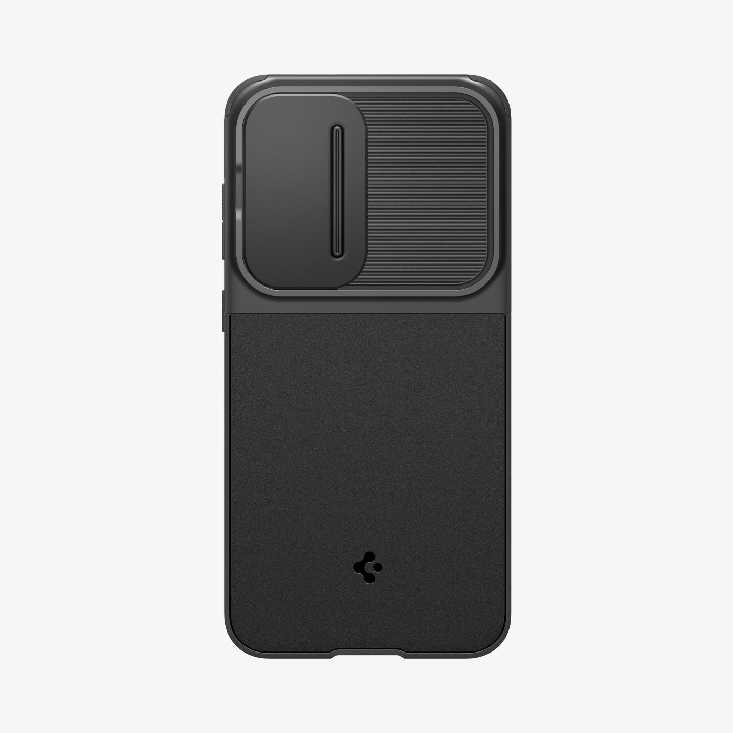 ACS08626 - Galaxy S24 FE Case Optik Armor in Black showing the back, with camera slider open