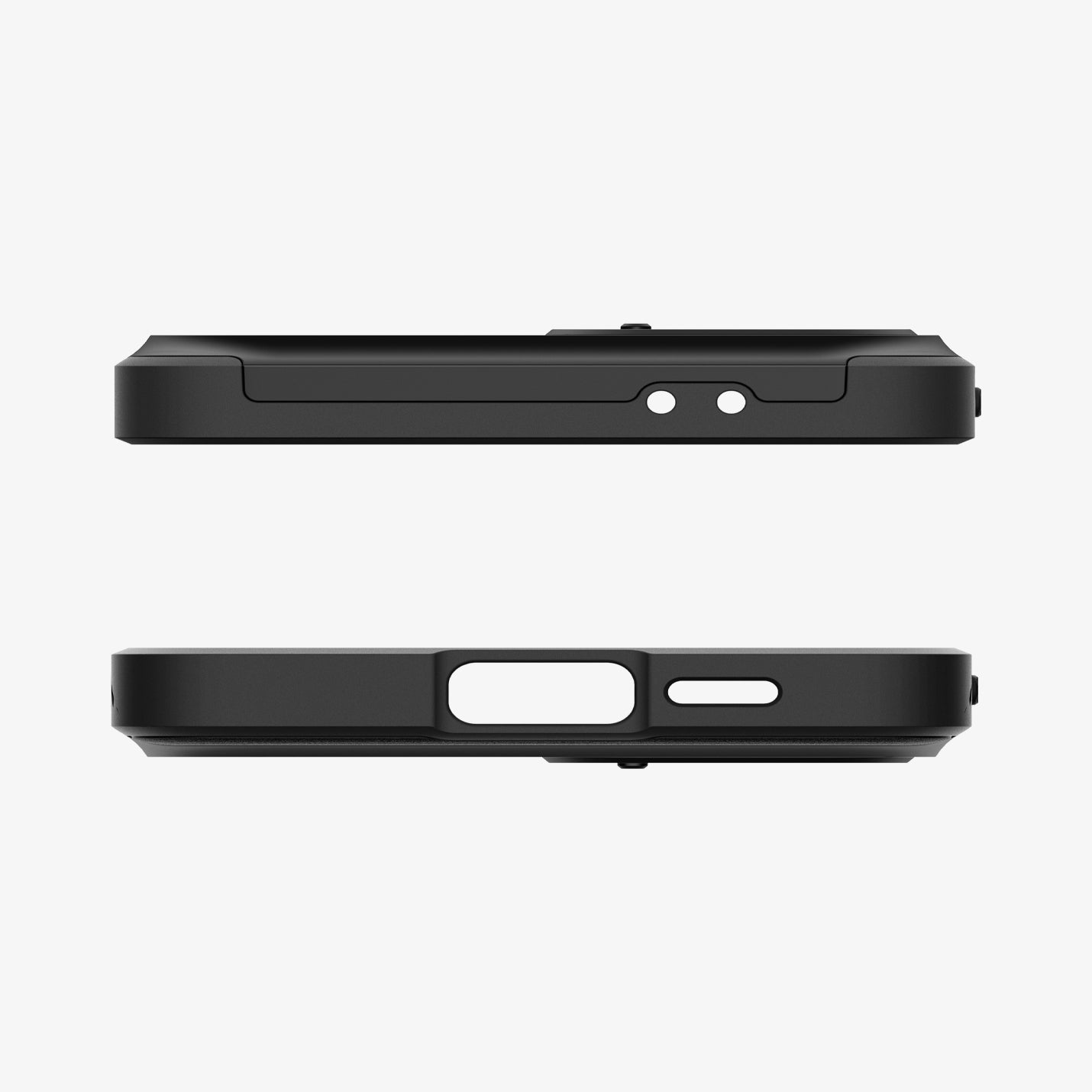 ACS08626 - Galaxy S24 FE Case Optik Armor in Black showing the top and bottom