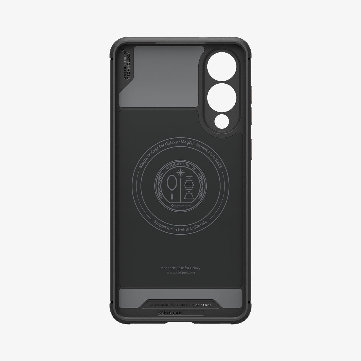 ACS09406 - Galaxy S25 Edge Case Core Armor (MagFit) in Matte Black showing the inner