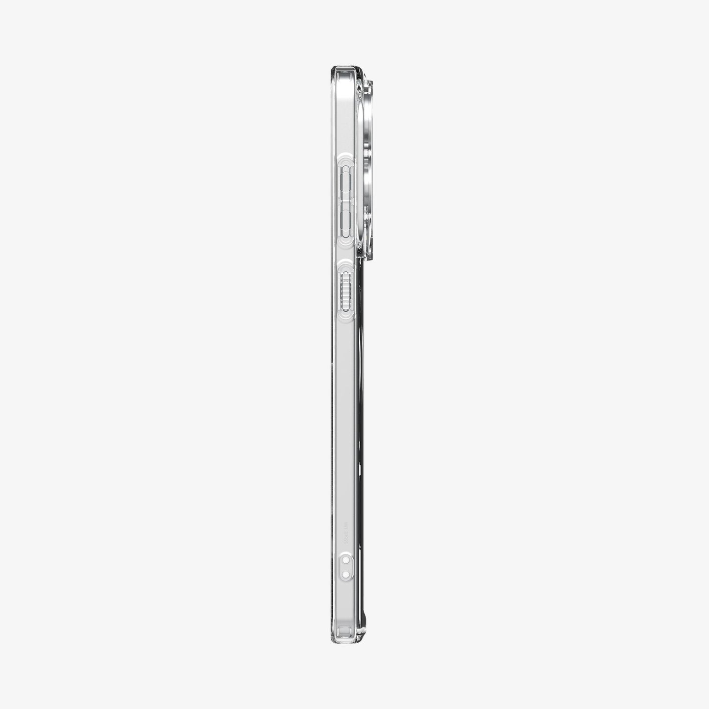 ACS09418 - Galaxy S25 Edge Case Ultra Hybrid (MagFit) in Clear White showing the side