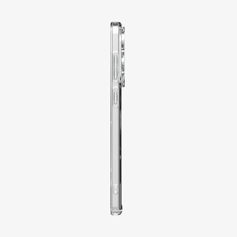ACS09418 - Galaxy S25 Edge Case Ultra Hybrid (MagFit) in Clear White showing the side