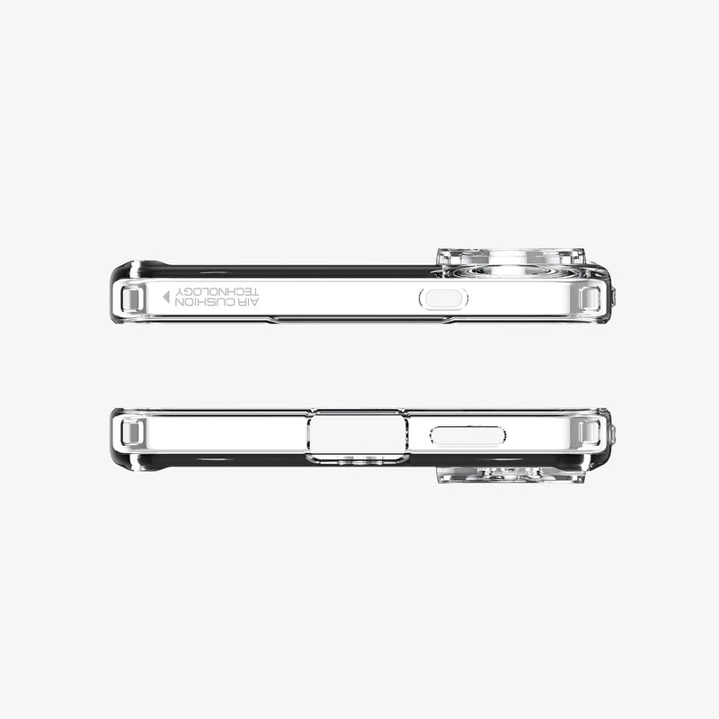ACS09417 - Galaxy S25 Edge Case Ultra Hybrid Zero One in Zero One White showing the top and bottom