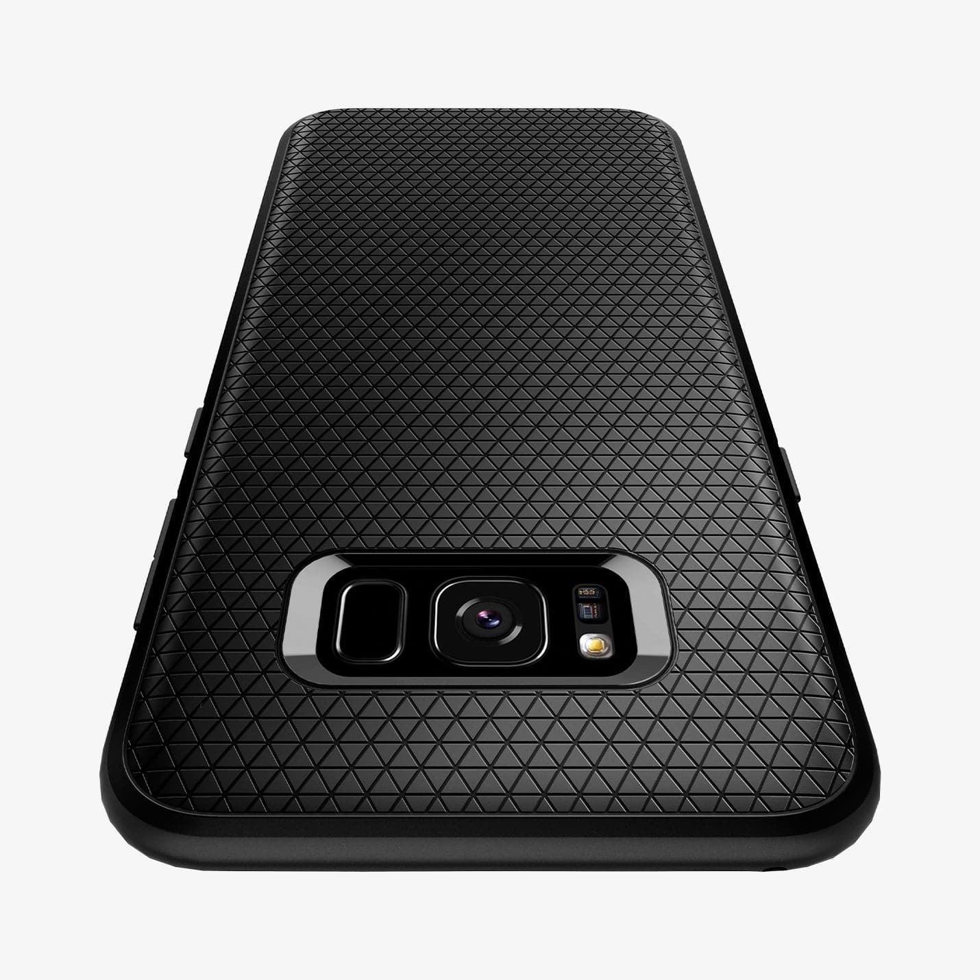 571CS21663 - Galaxy S8 Series Liquid Air Case in black showing the back and top zoomed in