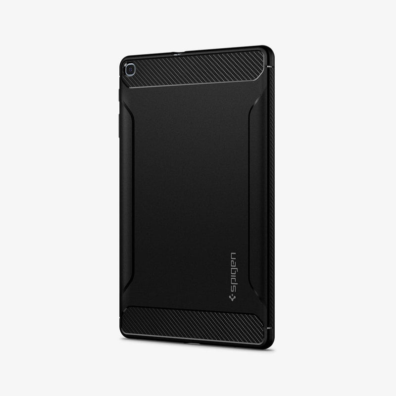 623CS26448 - Galaxy Tab A 10.1" Case Rugged Armor in matte black showing the back and side