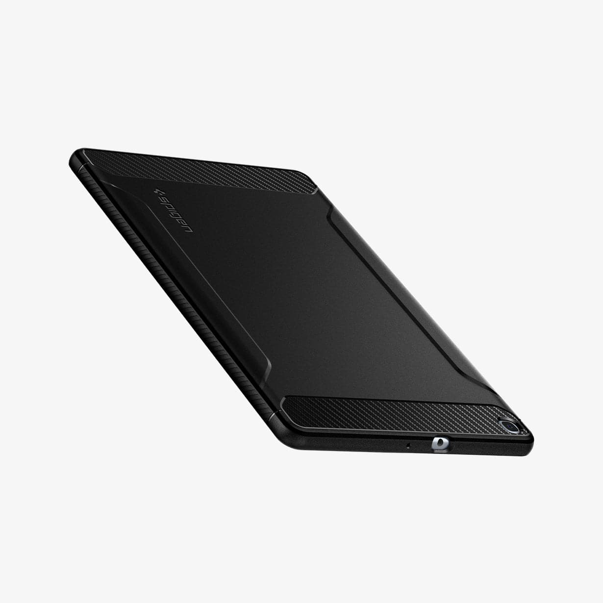 623CS26448 - Galaxy Tab A 10.1" Case Rugged Armor in matte black showing the back, side and top