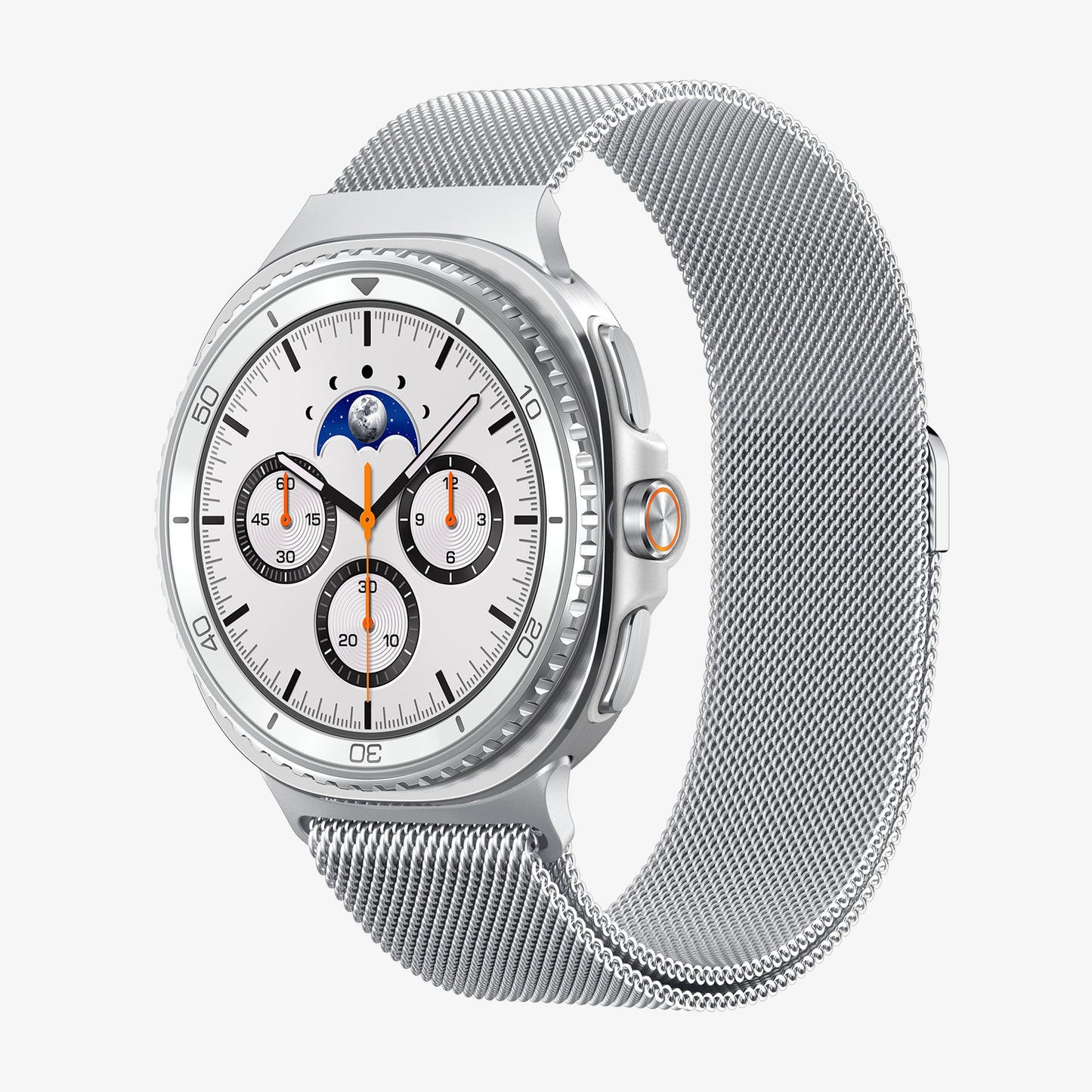 AMP10121 - Galaxy Watch 9 Series Metal Fit showing the front, partial side and inner back