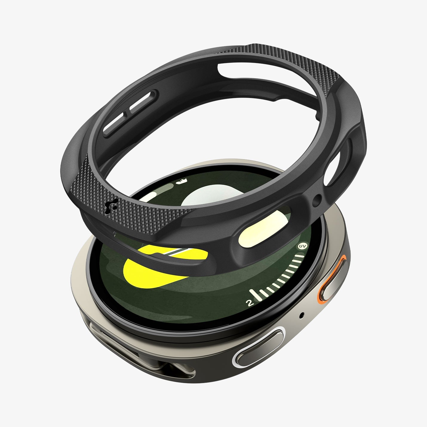 ACS09840 - Galaxy Watch 9 (44mm) Liquid Air showing the case hovering in front of watch face