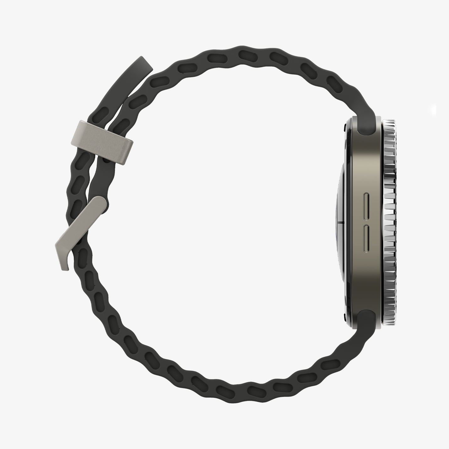 ACS10008 - Galaxy Watch 8 44mm Bezel Tune in black showing the side