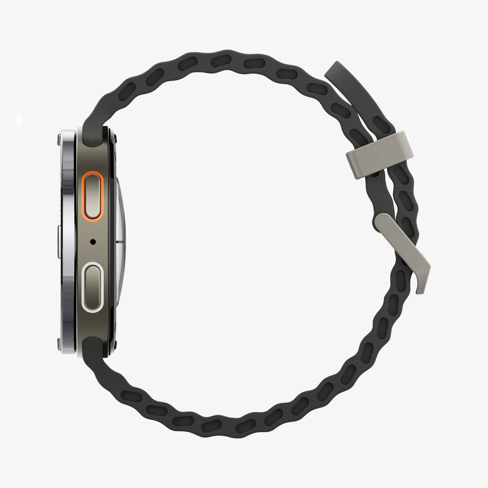 ACS10009 - Galaxy Watch 9 Bezel Tune in sliver showing the side