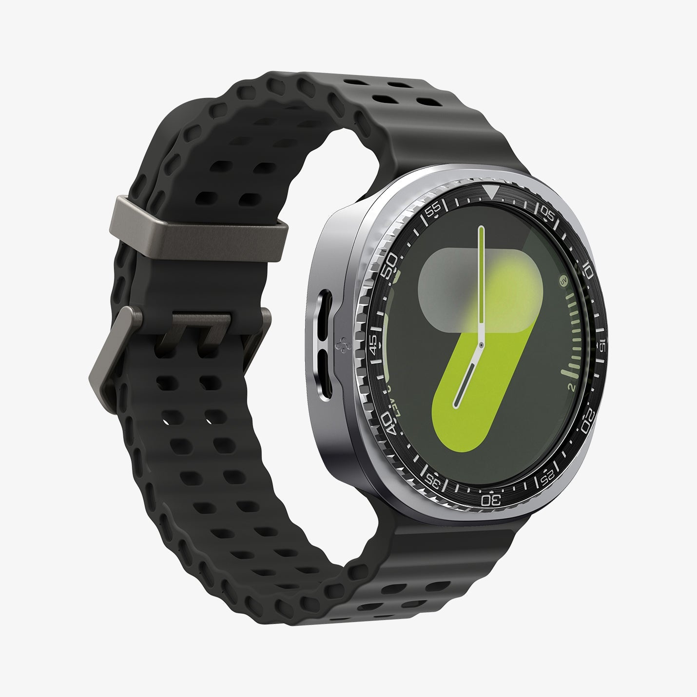 ACS10010 - Galaxy Watch 9 Bezel Tune Pro in black showing the front and partial side