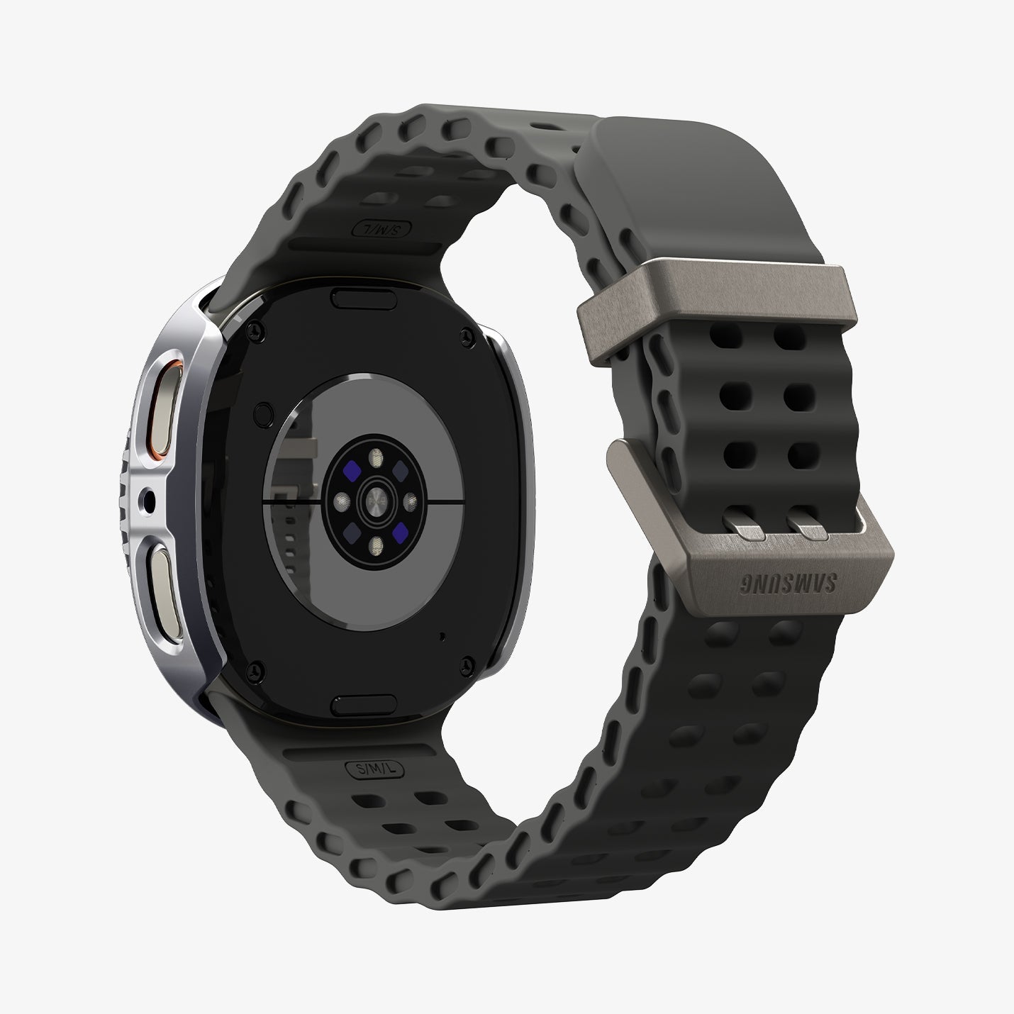 ACS10010 - Galaxy Watch 9 Bezel Tune Pro in black showing the back and bottom