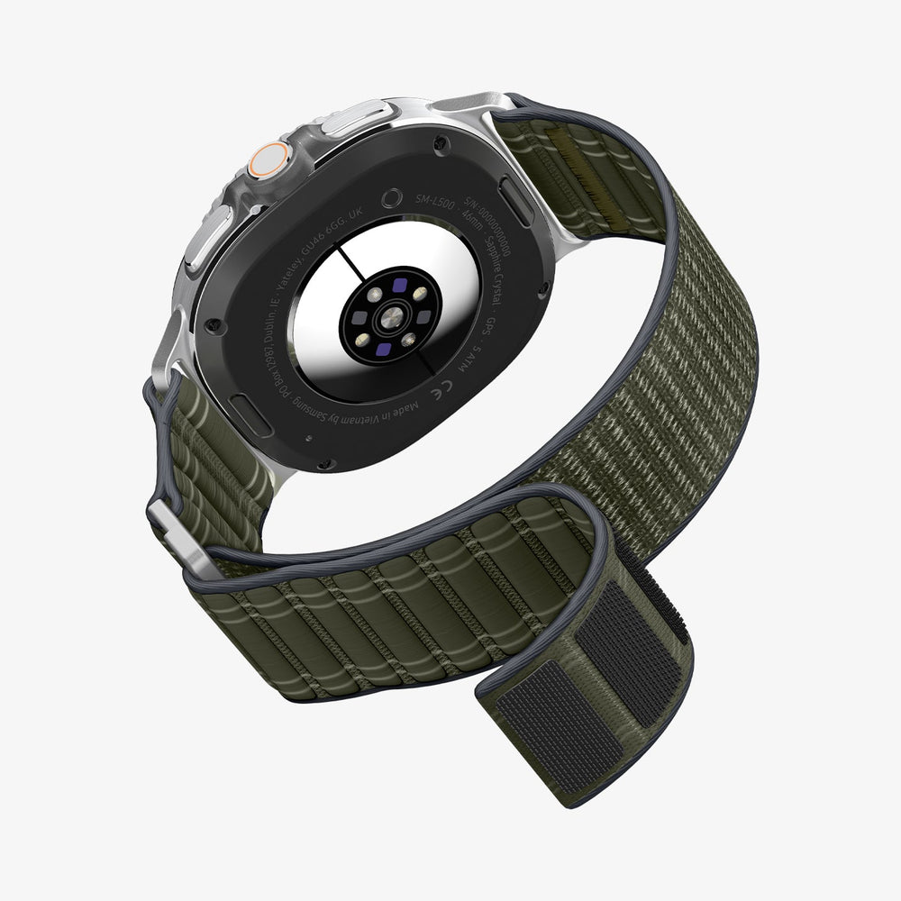 AMP10154 - Galaxy Watch 9 Series WBF0 in green showing the partial side and back, inner side and bottom