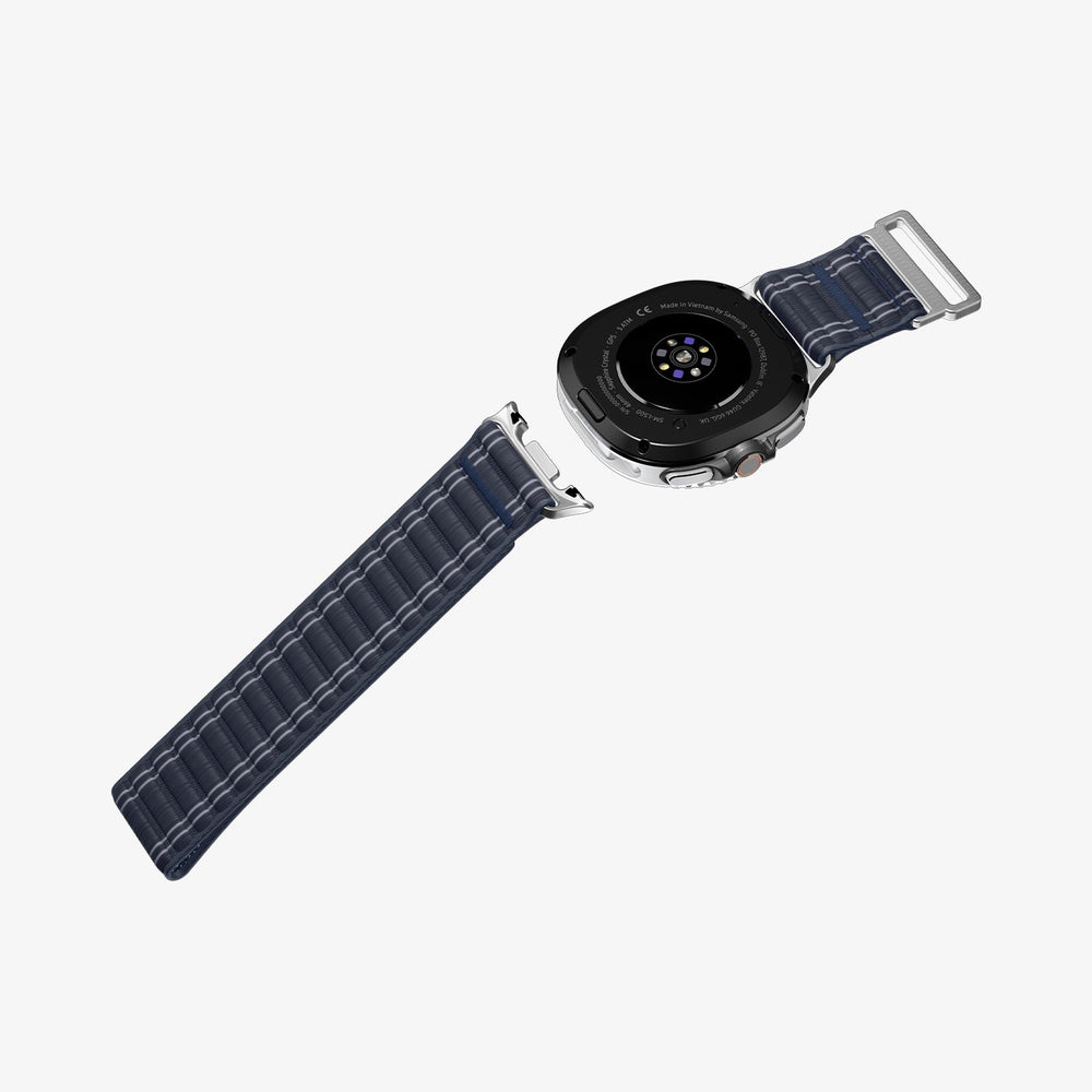 AMP10155 - Galaxy Watch 9 Series WBF0 in navy showing the band laid out flat