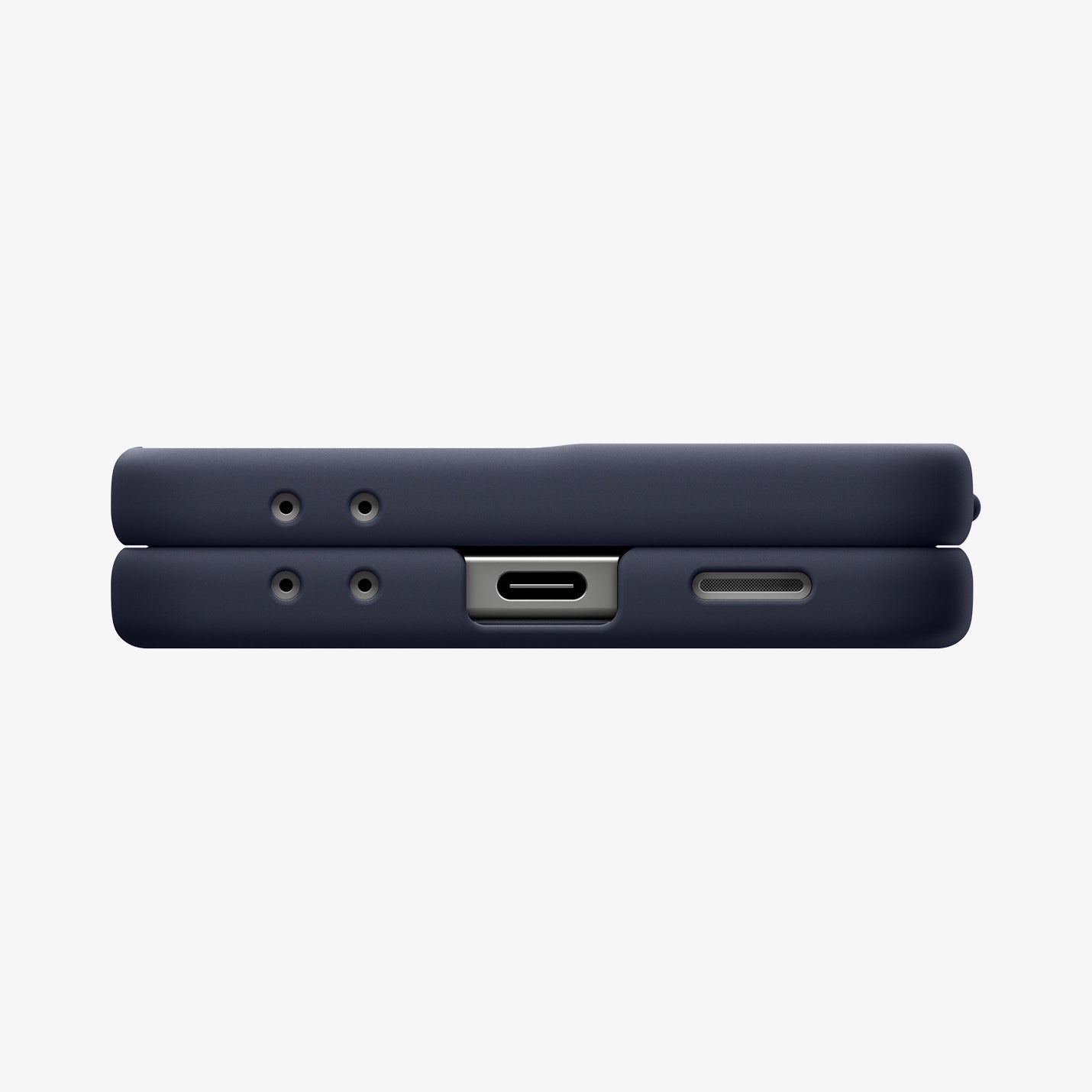 ACS09563 - Galaxy Z Flip 7 Case Nano Pop (MagFit) in blueberry navy showing the bottom
