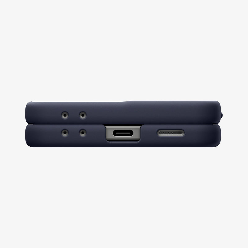 ACS09563 - Galaxy Z Flip 7 Case Nano Pop (MagFit) in blueberry navy showing the bottom