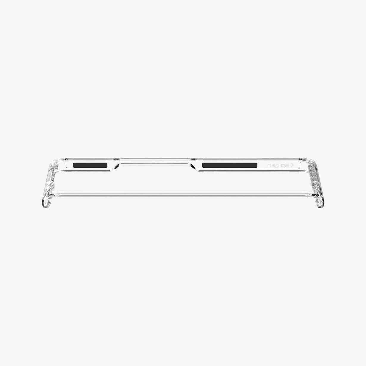 ACS02959 - Galaxy Z Fold 3 Case Ultra Hybrid in crystal clear showing the front with no device