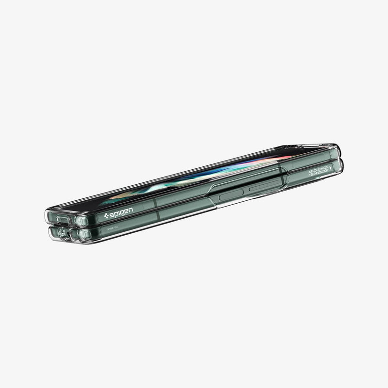 ACS02959 - Galaxy Z Fold 3 Case Ultra Hybrid in crystal clear showing the sides and bottom