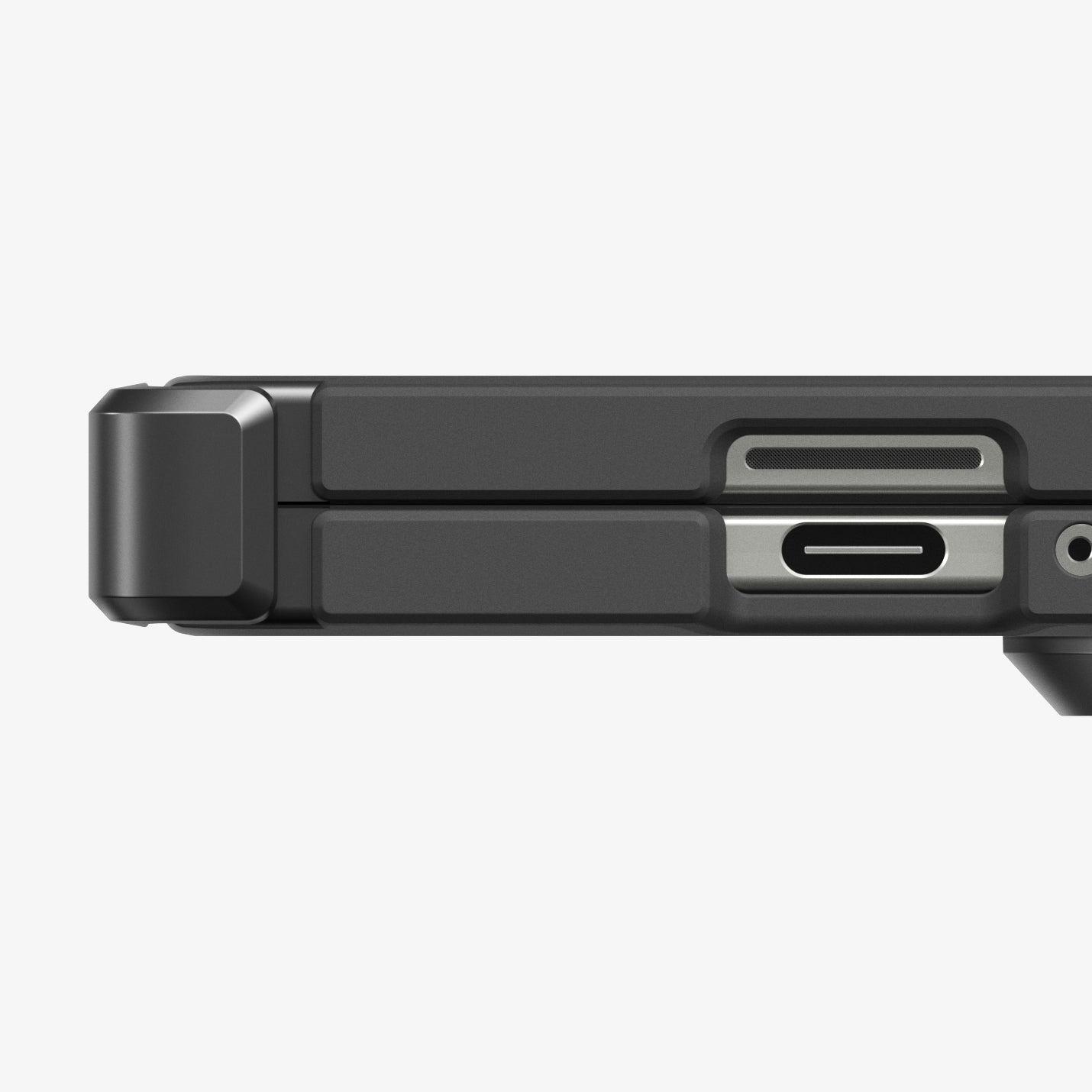 ACS09549 - Galaxy Z Fold 7 Tough Armor Pro (MagFit) in black showing the top folded