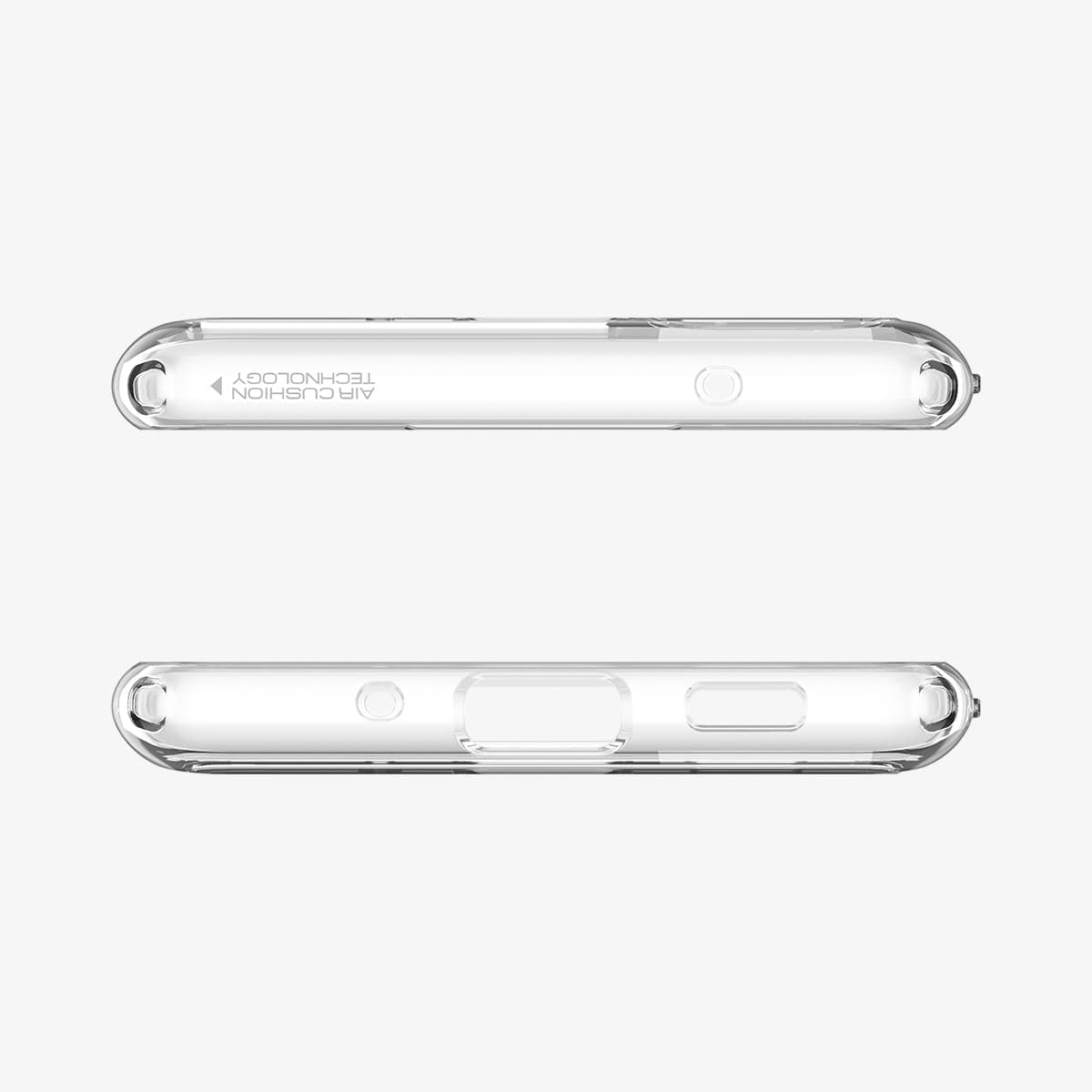 ACS01848 - Galaxy S20 FE Ultra Hybrid Case in crystal clear showing the top and bottom