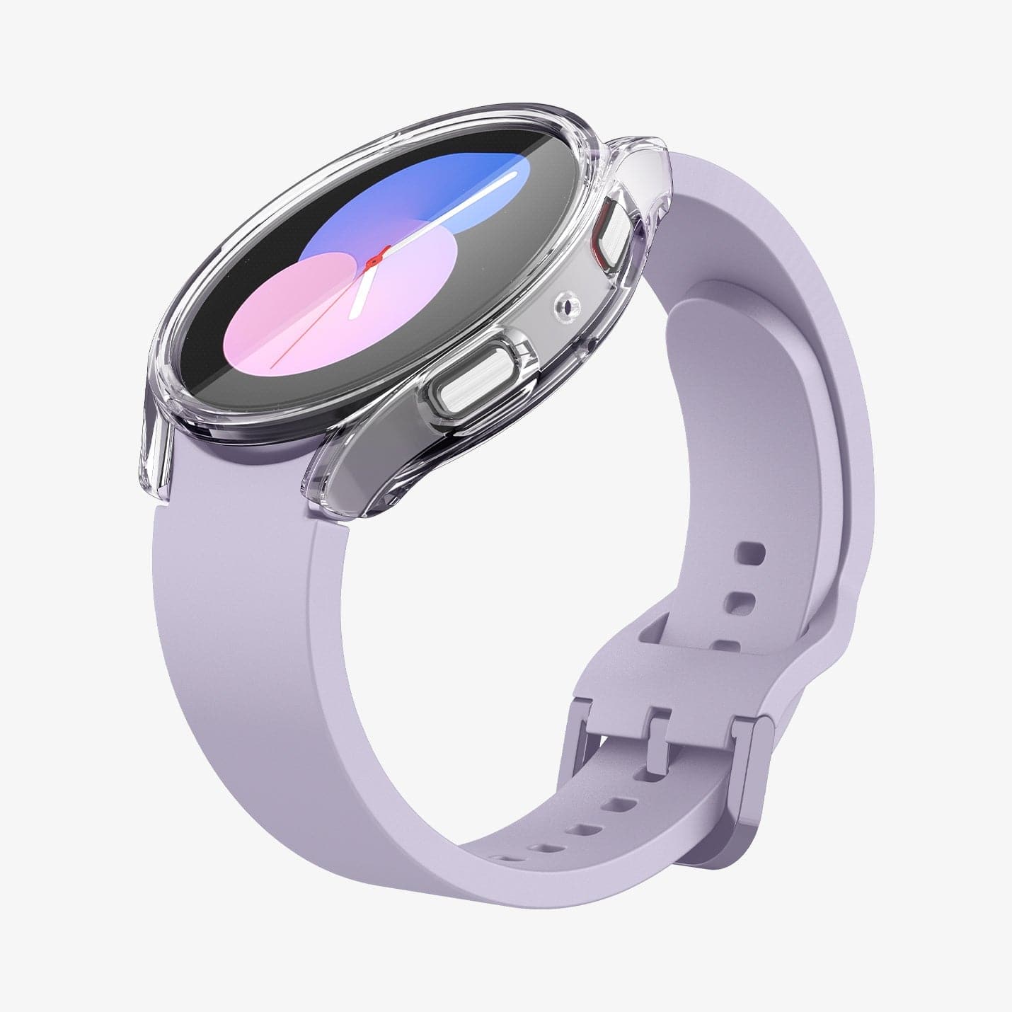 ACS03476 - Galaxy Watch 5/4 (40mm) Case Ultra Hybrid in crystal clear showing the front, side and inside of band