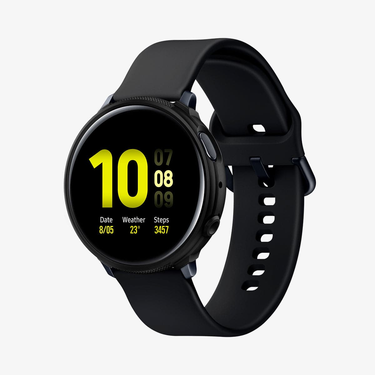 ACS00217 - Galaxy Watch Active 2 (44mm) Case Liquid Air in black showing the front and side