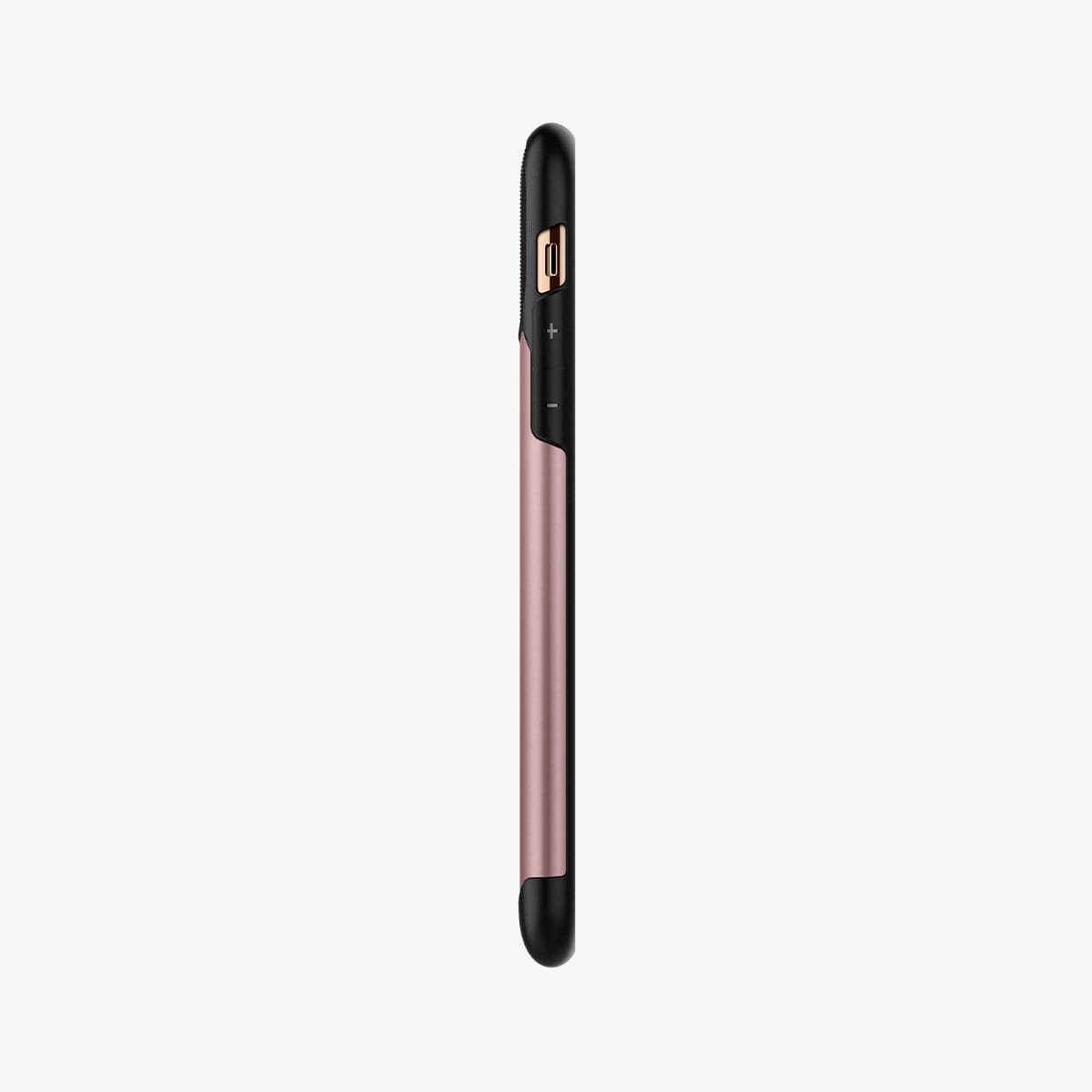 077CS27109 - iPhone 11 Pro Case Slim Armor in rose gold showing the side with volume controls