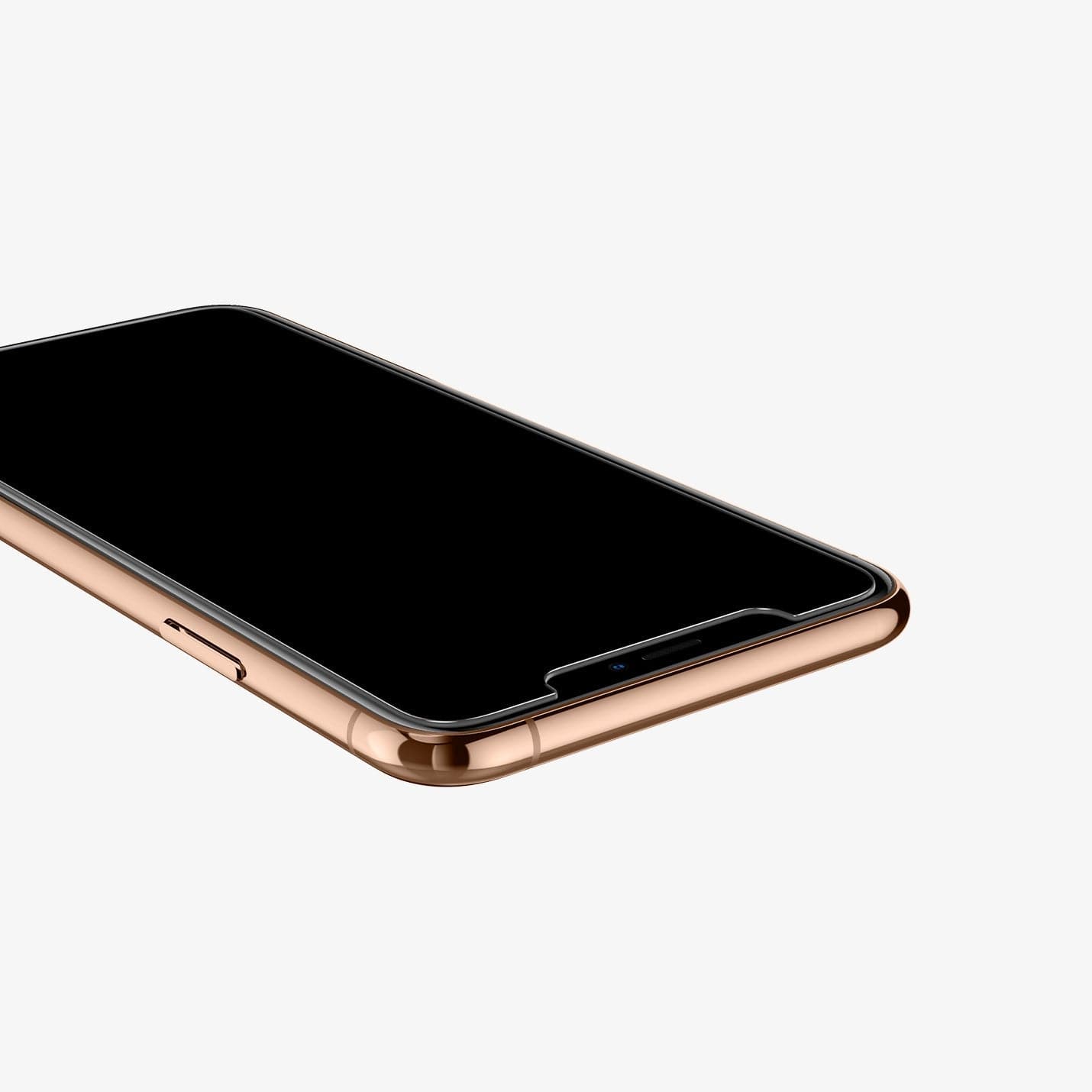 065GL25359 - iPhone XS Max Screen Protector GLAS.tR EZ Fit showing the front and side