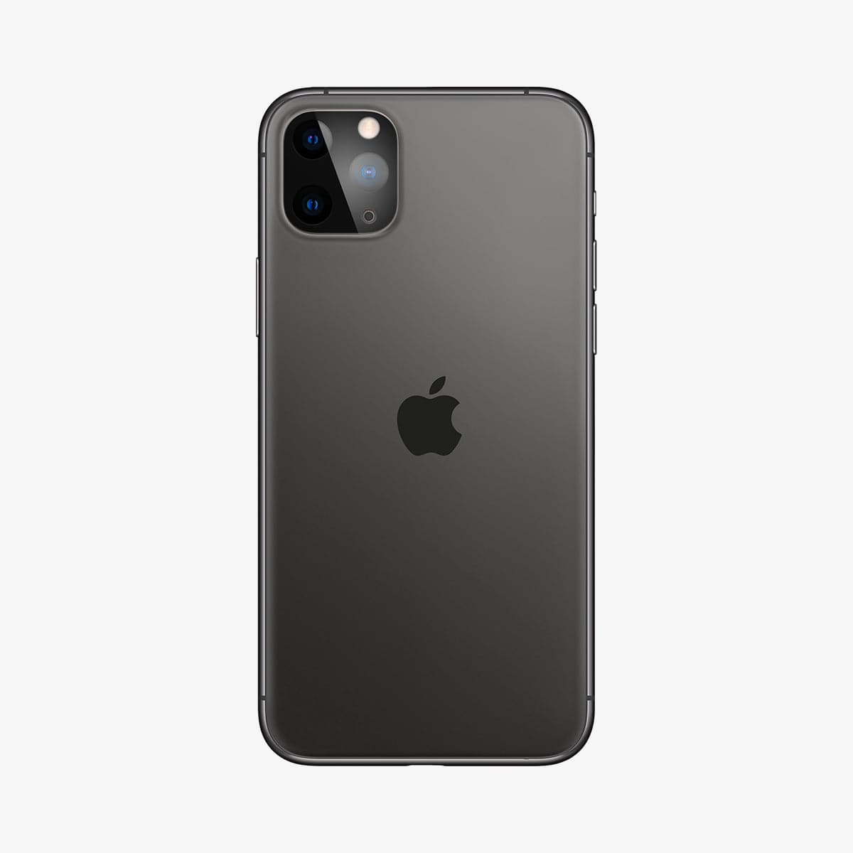 AGL00500 - iPhone 11 Pro / Pro Max Full Cover Lens Protector in black showing the back of device with lens protector installed