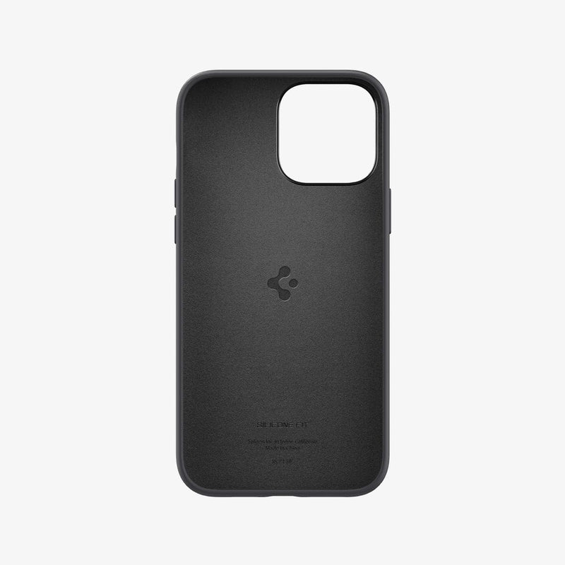 ACS03228 - iPhone 13 Pro Max Case Silicone Fit in black showing the inside of case