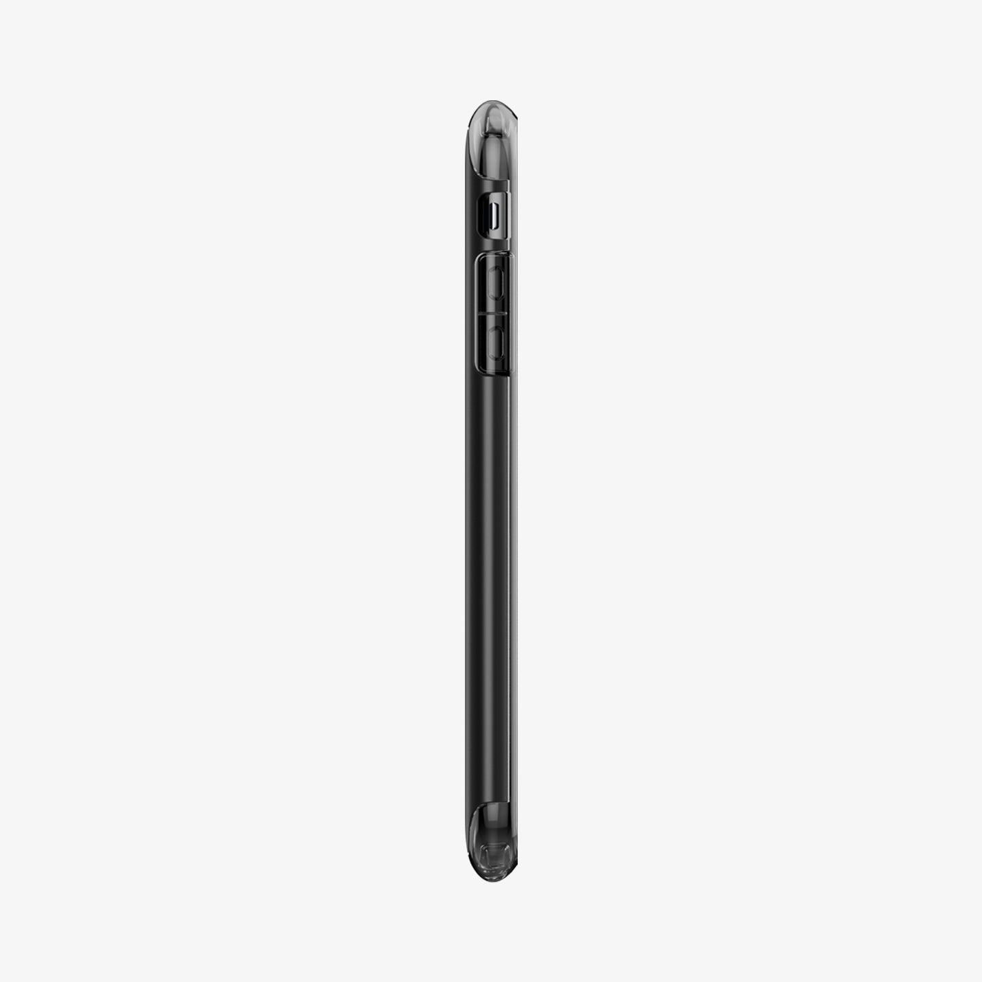 043CS20850 - iPhone 7 Plus Case Hybrid Armor in Black showing the side with side buttons