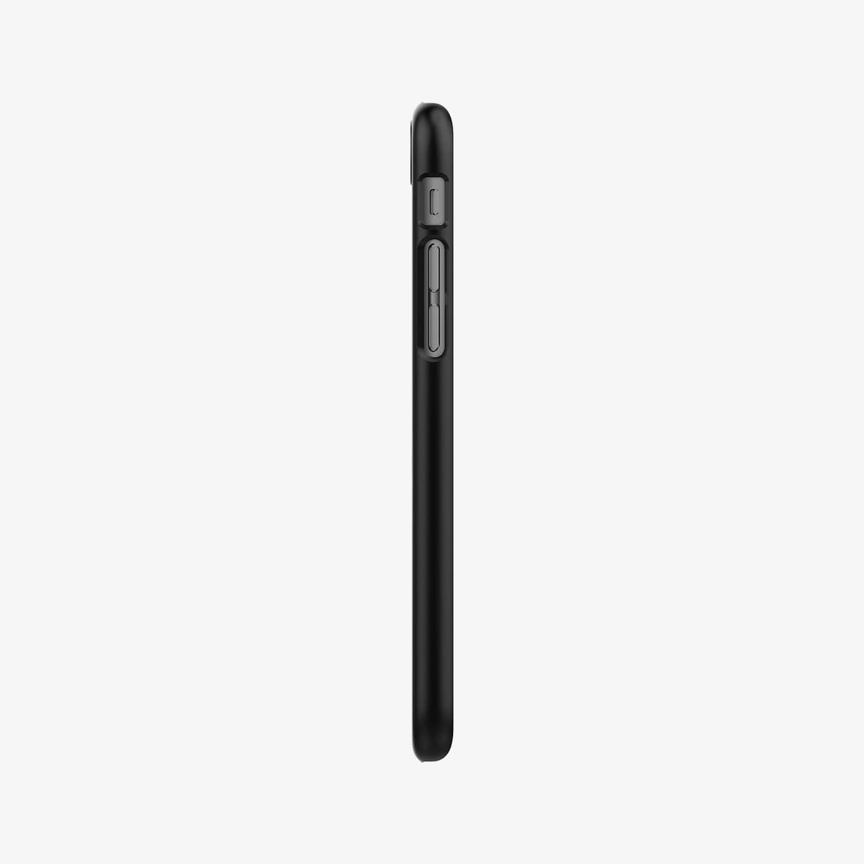 042CS20427 - iPhone 8 Series Thin Fit Case in Black showing the side