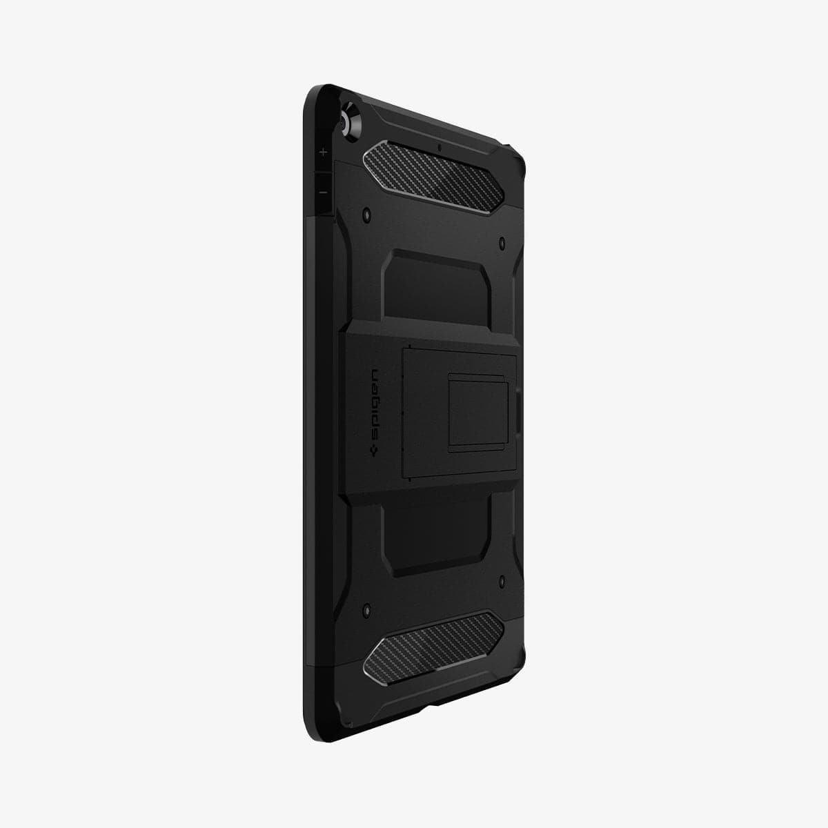 ACS00377 - iPad 10.2" Case Tough Armor Tech in black showing the back and side