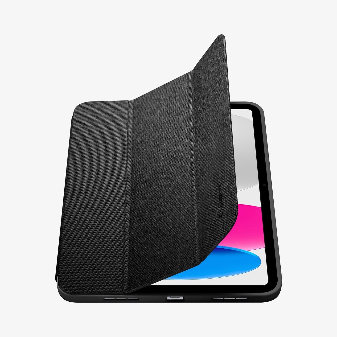 ACS05306 - iPad 10.9" Case Urban Fit in black showing the front with cover flap slightly open