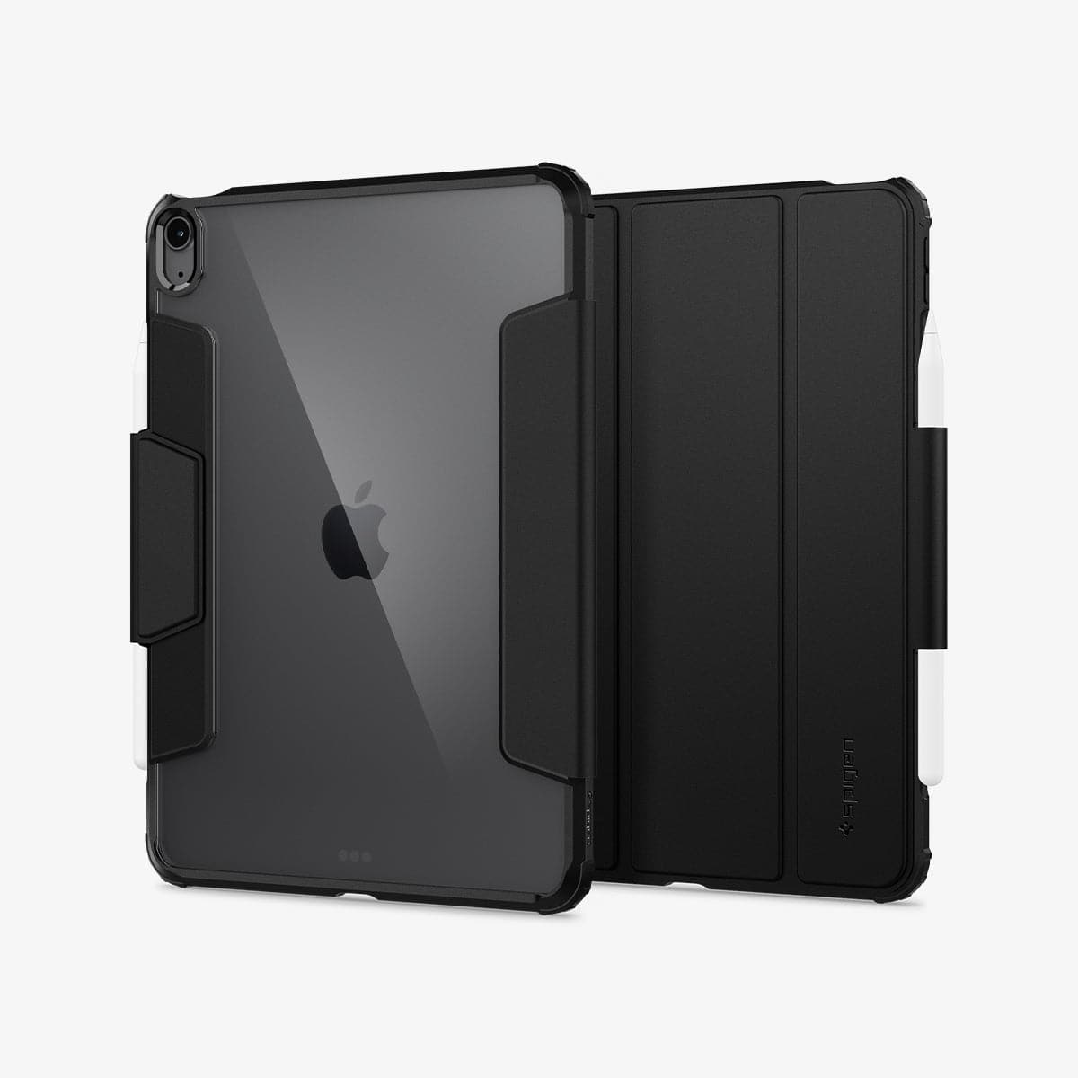 ACS05281 - iPad Air 10.9" (2022 / 2020) Case Ultra Hybrid Pro in black showing the back and front