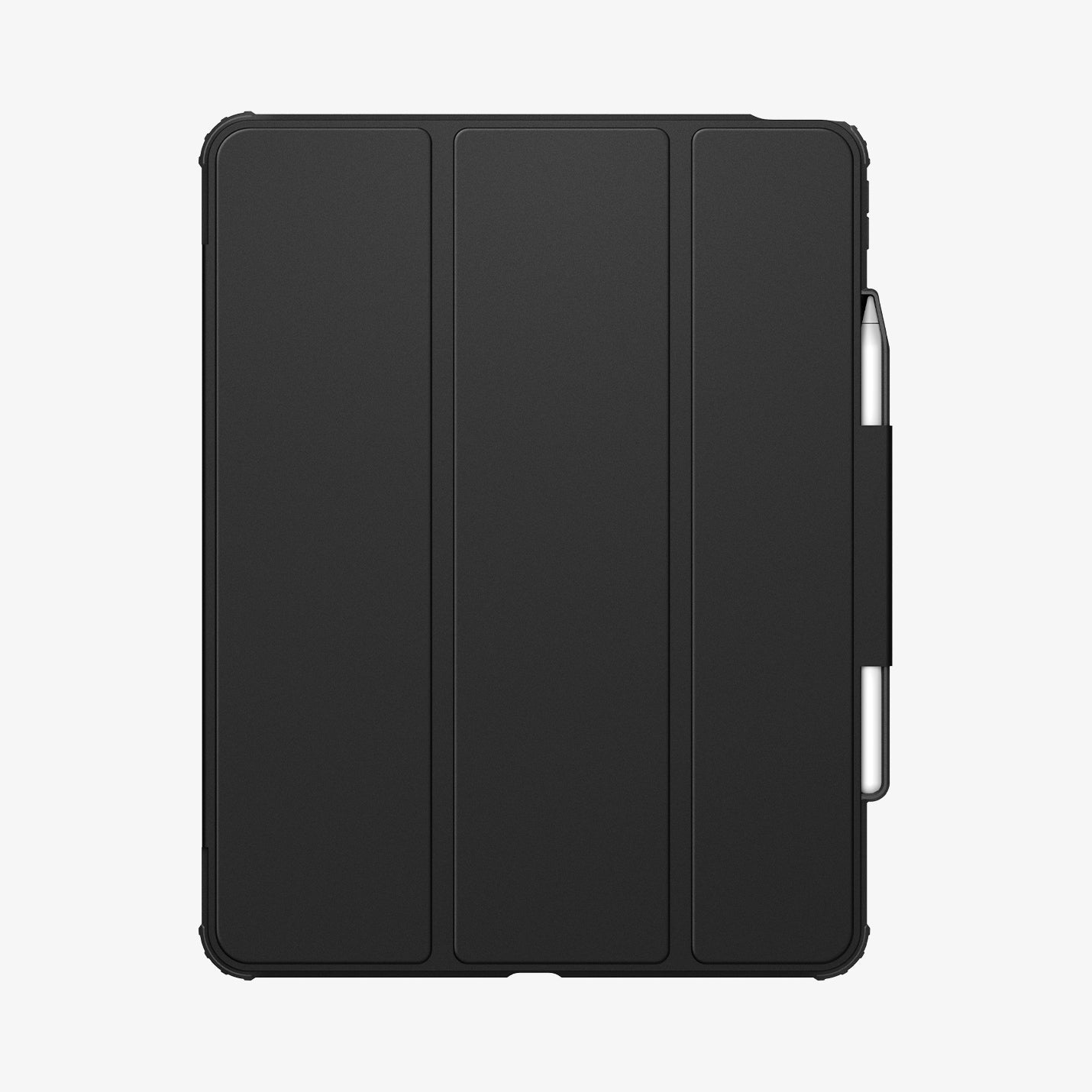 ACS07674 - iPad Air 12.9-inch Case Ultra Hybrid Pro in Black showing the front with s-pen attached