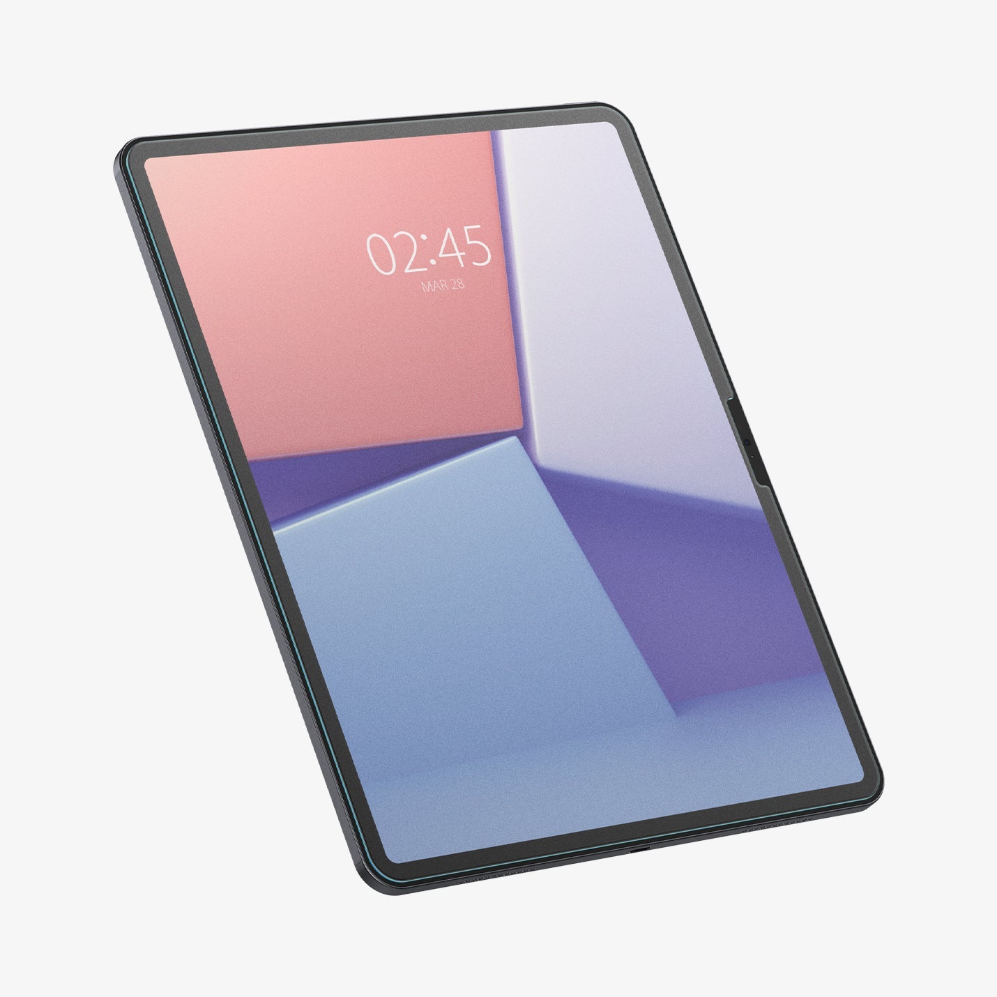 AGL07804 - iPad Air 12.9-inch Paper Touch EZ Fit in Clear showing the front of the device with a screen protector installed