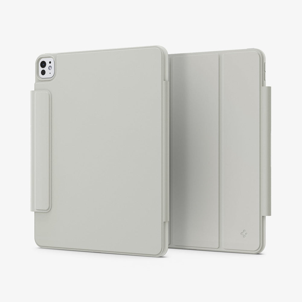 ACS08489 - iPad Pro 13-inch (2024) Case Air Skin Pro OneTap in Gray showing the front, back and partial side