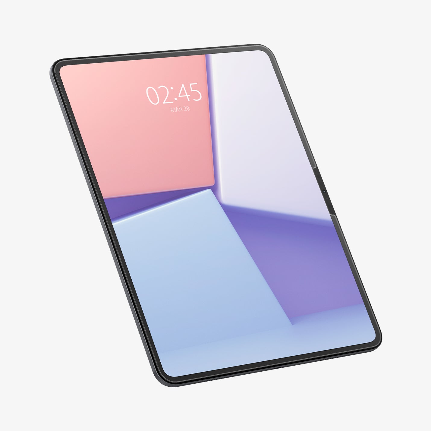 AGL07794 - iPad Pro 12.9-inch Paper Touch EZ Fit in Clear showing the front and partial side