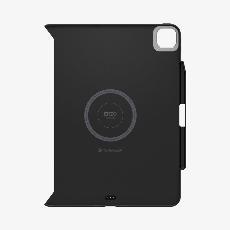 ACS07009 - iPad Pro 13-inch (2024) Case Enzo Aramid in Black showing the half of the inner case