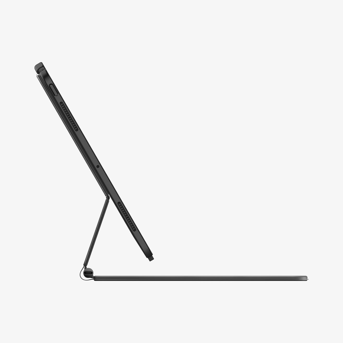 ACS07009 - iPad Pro 13-inch (2024) Case Enzo Aramid in Black showing the side