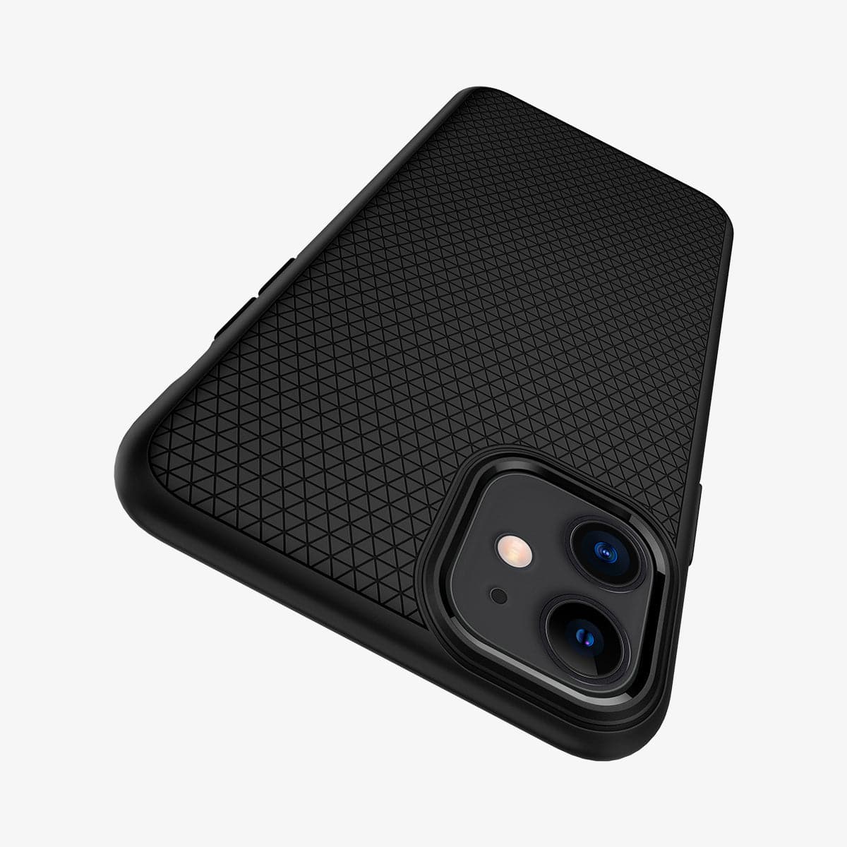 076CS27184 - iPhone 11 Case Liquid Air in matte black showing the back zoomed in to show the fine details
