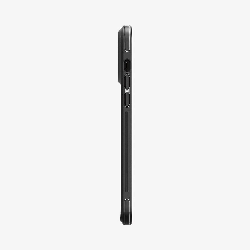 ACS04998 - iPhone 14 Pro Case Cryo Armor in matte black showing the side with volume controls