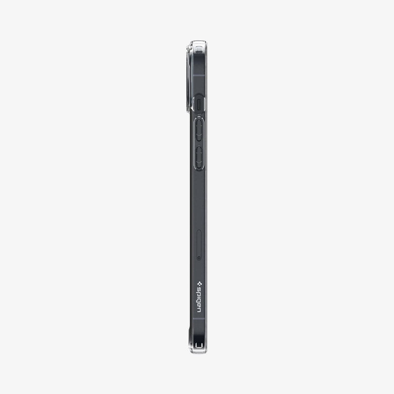 ACS04906 - iPhone 14 Plus Case Quartz Hybrid in crystal clear showing the side with volume controls