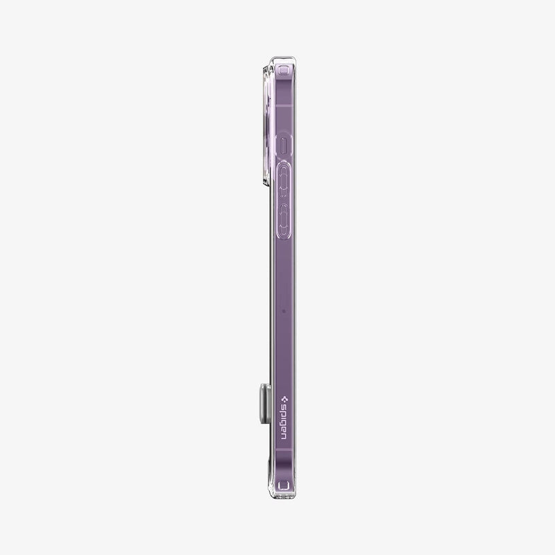 ACS04829 - iPhone 14 Pro Max Case Ultra Hybrid S in crystal clear showing the side with volume controls